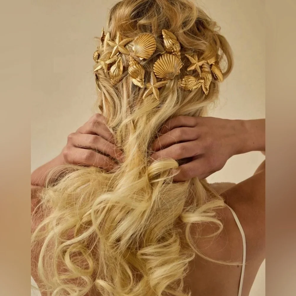 3pcs Gold Seashell Hair New💛💛 🐚